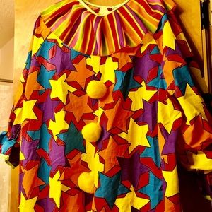 Nice Adult Clown Halloween Costume Star Burst